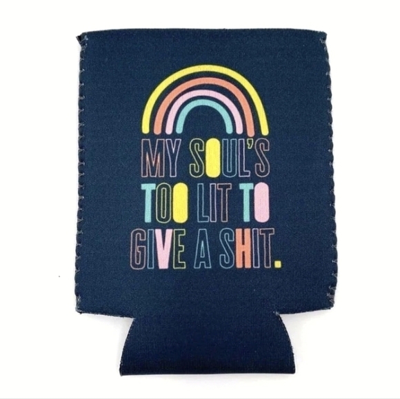 (2) MY SOUL'S TOO LIT TO GIVE A SH*T Rainbow Can Sleeve Covers Set - Picture 2 of 5